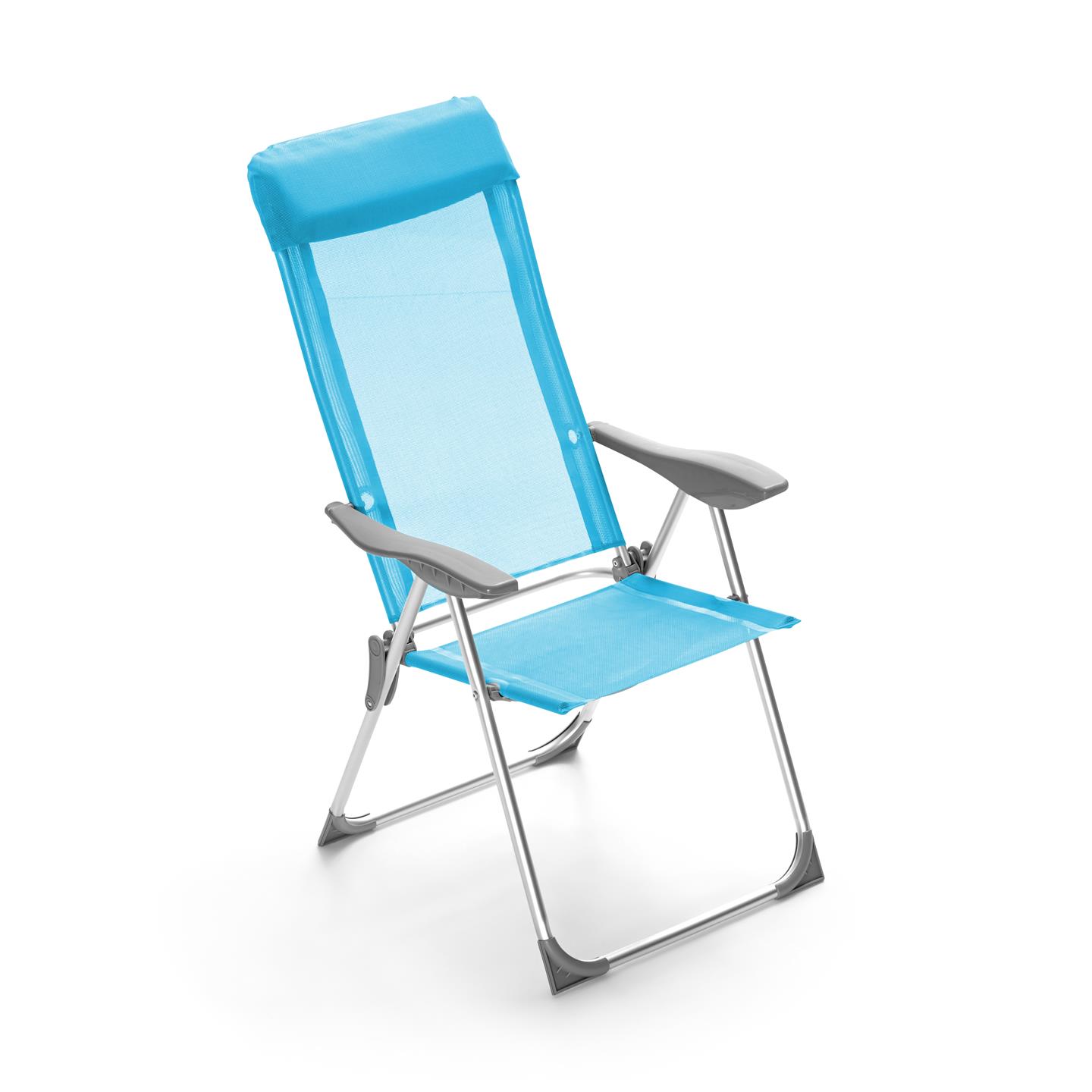 Sdraio da spiaggia 5 posizioni Solenny Anatomical Backrest Blu —  PoolFunStore