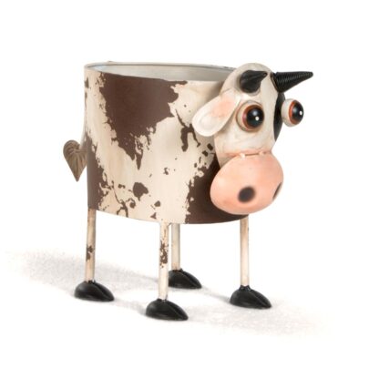 Fioriera mucca h 29 cm