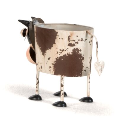 Fioriera mucca h 29 cm