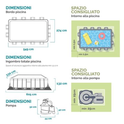 Piscina Rect.Ultra Frame XTR 549