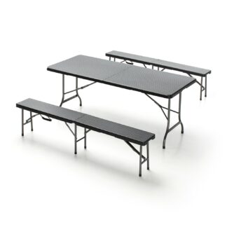 Biertisch-Set 180 Rattan